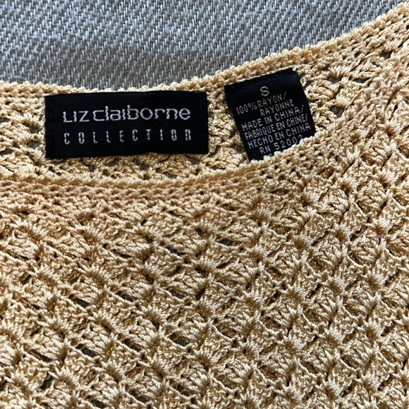 Vintage Liz Claiborne Cable Knit  Top - Picture 2 of 7